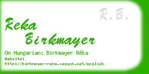 reka birkmayer business card