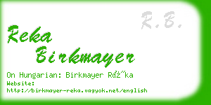 reka birkmayer business card